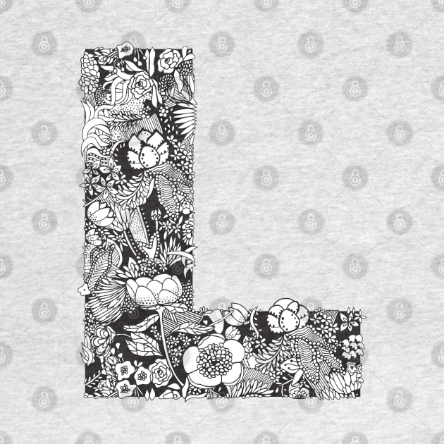 Floral Letter L by HayleyLaurenDesign